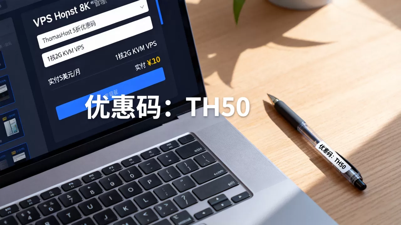 ThomasHost5折优惠码怎么用？1核2G内存KVM VPS套餐实付5美元/月