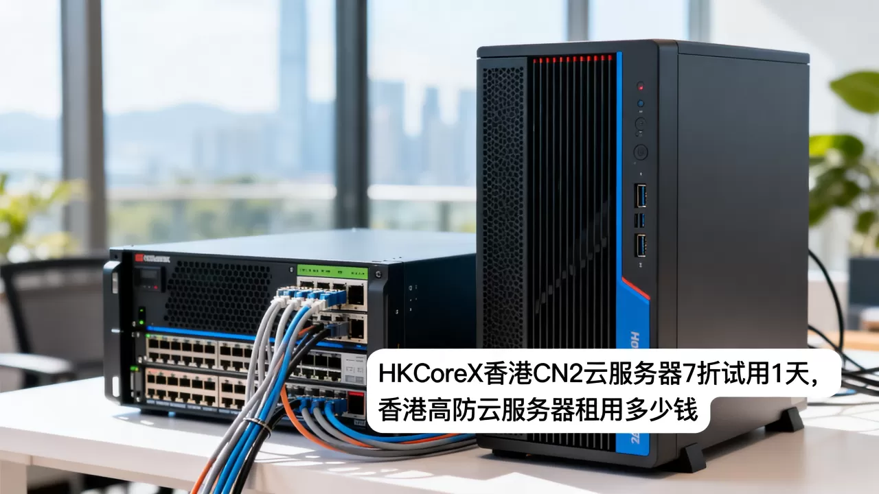 HKCoreX香港CN2云服务器7折试用1天，香港高防云服务器租用多少钱