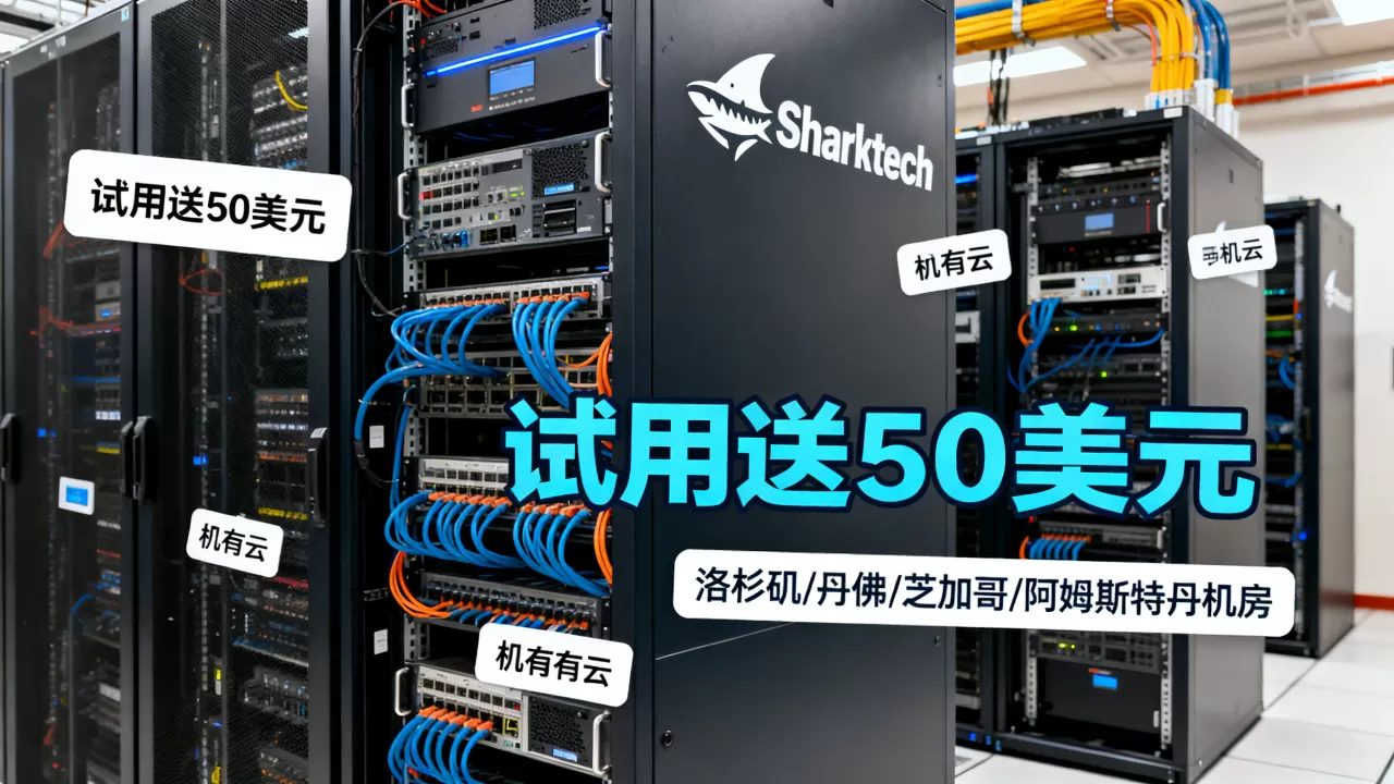 Sharktech公有云试用送50美元吗？洛杉矶丹佛芝加哥阿姆斯特丹机房怎么选