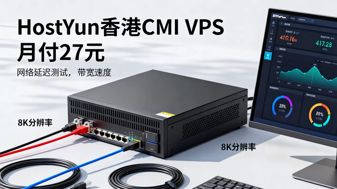 HostYun香港CMI VPS月付27元值得买吗，香港CMI VPS月付27元测评