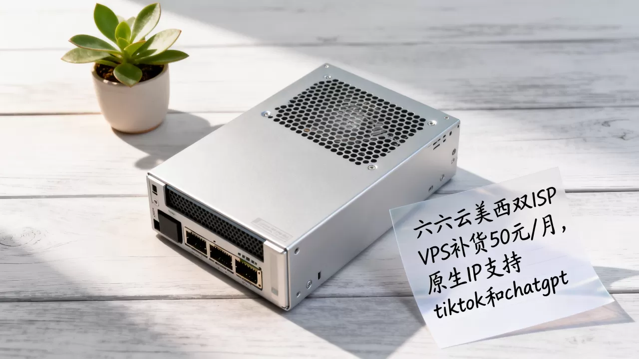 六六云美西双ISP VPS补货50元/月，原生IP支持tiktok和chatgpt