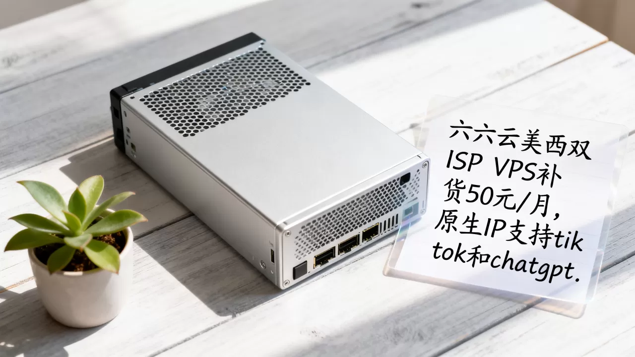六六云美西双ISP VPS补货50元/月，原生IP支持tiktok和chatgpt