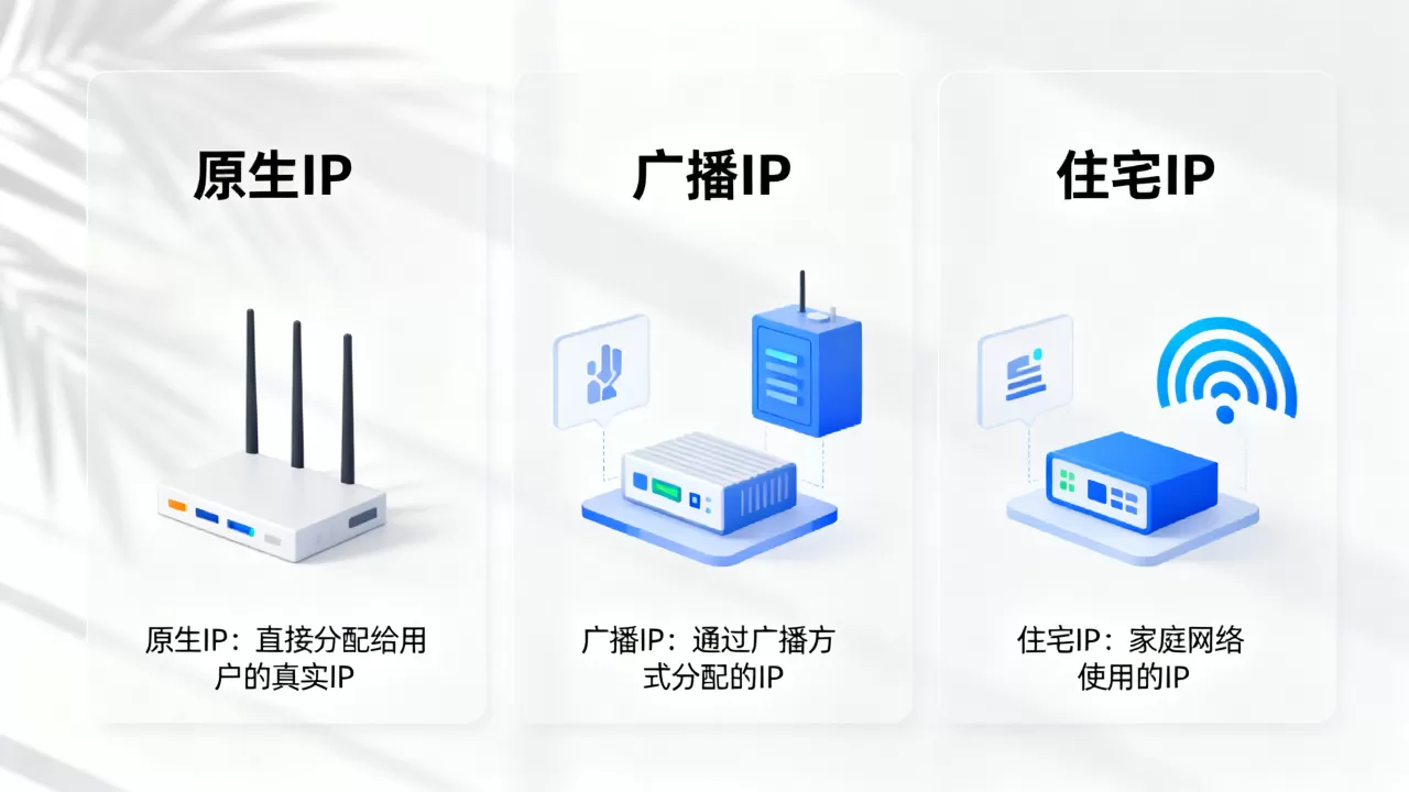 什么是原生IP、广播IP与住宅IP？如何区分及各自特点