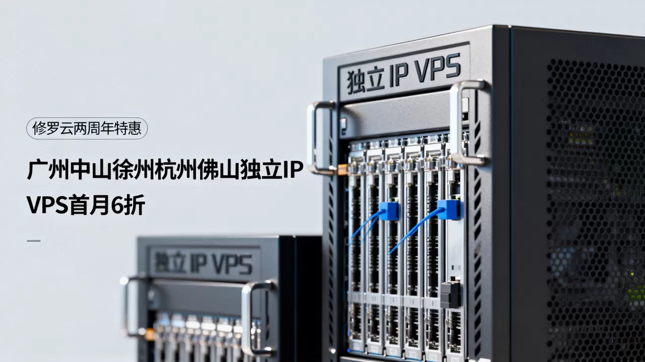 修罗云两周年特惠怎么选？广州中山徐州杭州佛山独立IP VPS首月6折