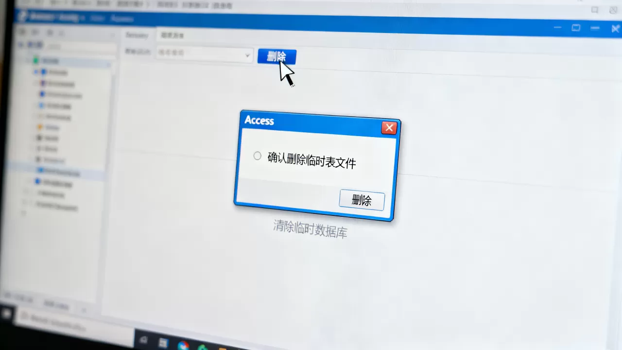 Access清除临时数据库怎么操作？access删除临时表文件