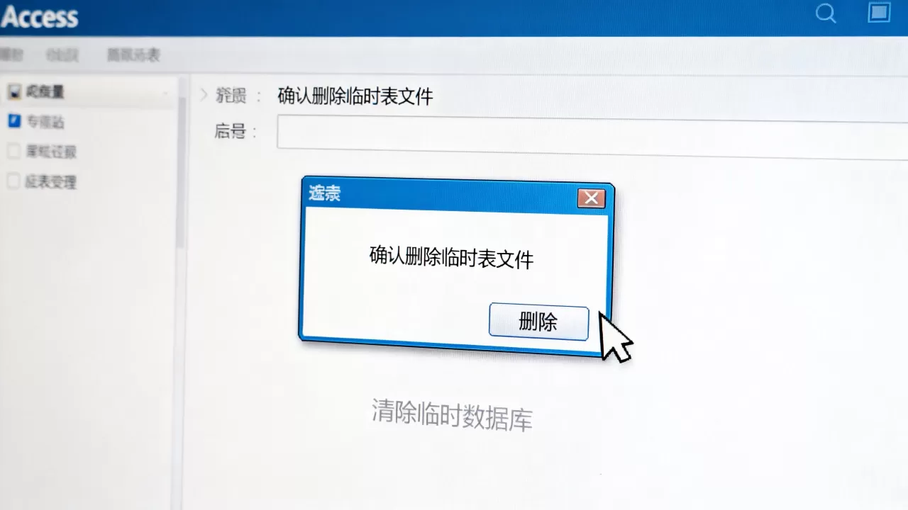 Access清除临时数据库怎么操作？access删除临时表文件