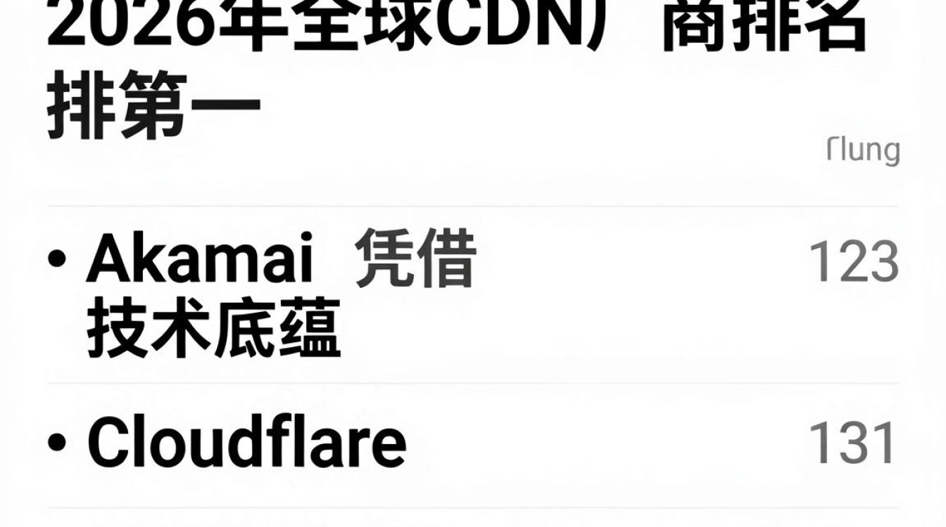 全球cdn厂商排名 全球cdn厂商排名