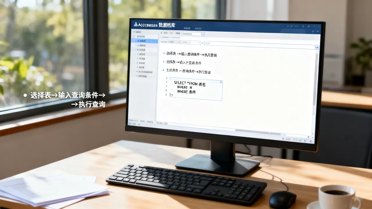 access表查询数据库怎么操作？access数据库查询语句怎么写