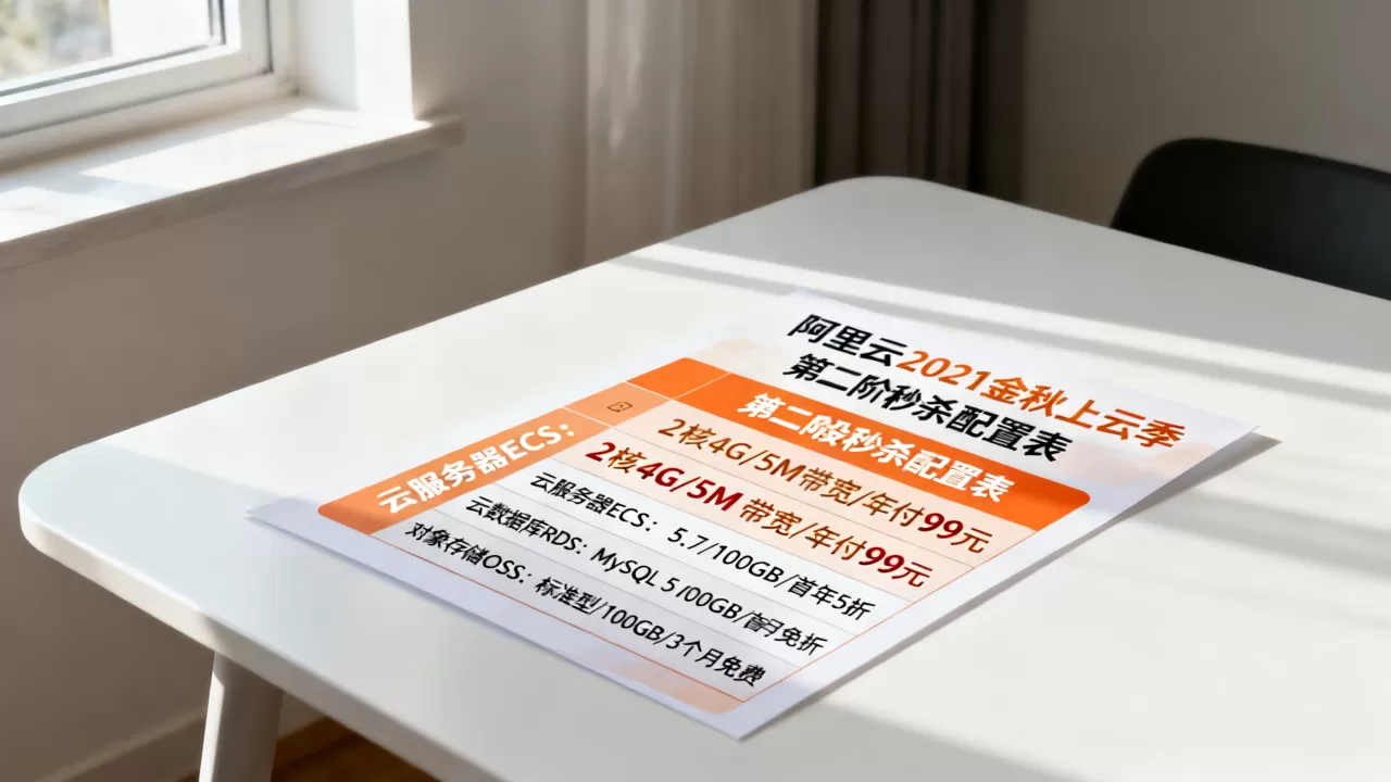 阿里云2021金秋上云季第二阶段秒杀配置表有哪些？