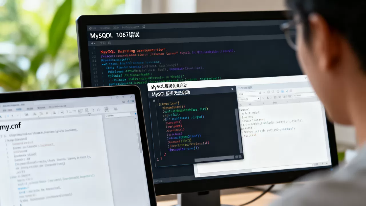 复制MySQL数据库报1067错误怎么办？mysql服务无法启动解决方法