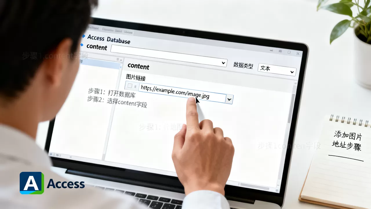 Access数据库content栏如何添加图片地址？access数据库添加图片链接