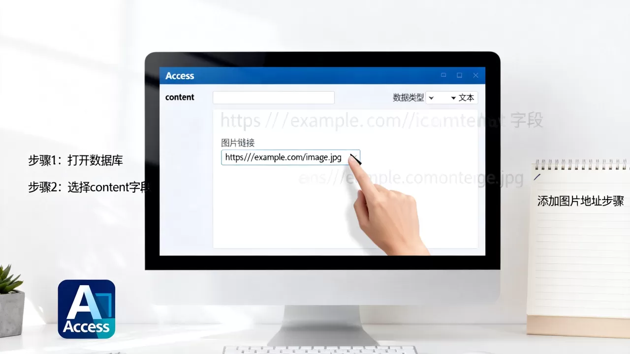 Access数据库content栏如何添加图片地址？access数据库添加图片链接