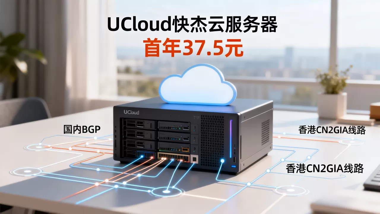 UCloud快杰云服务器首年37.5元是真的吗?国内BGP香港CN2GIA线路怎么选 UCloud快杰云服务器首年37.5元是真的吗?国内BGP香港CN2GIA线路怎么选