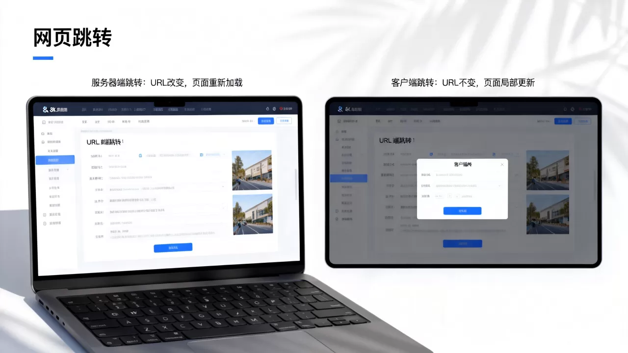 服务器端跳转和客户端跳转的例子是什么?不同跳转方式的区别 服务器端跳转和客户端跳转的例子是什么?不同跳转方式的区别