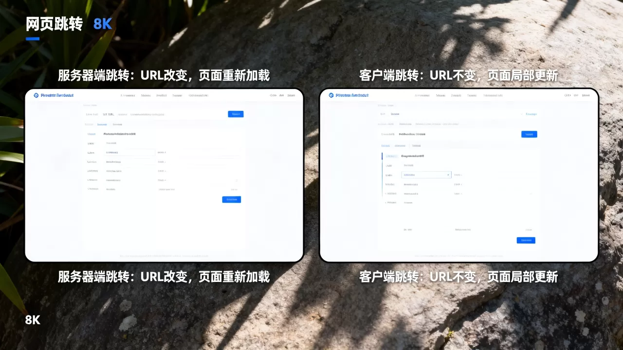 服务器端跳转和客户端跳转的例子是什么?不同跳转方式的区别 服务器端跳转和客户端跳转的例子是什么?不同跳转方式的区别