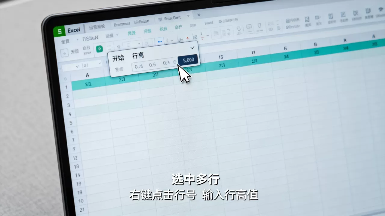 Excel所有行高怎么改?excel批量调整行高方法 Excel所有行高怎么改?excel批量调整行高方法