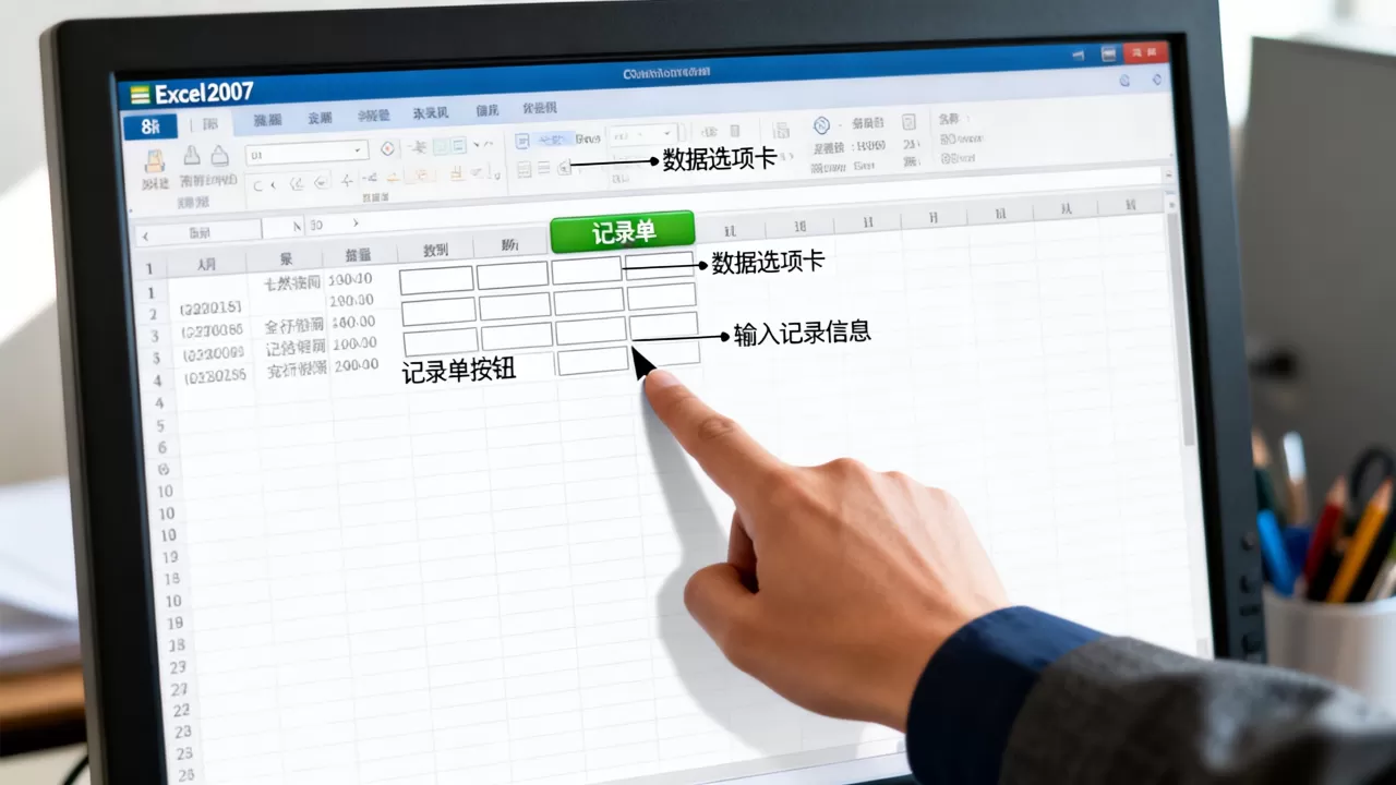 Excel2007记录单怎么用?excel2007记录单怎么添加 Excel2007记录单怎么用?excel2007记录单怎么添加