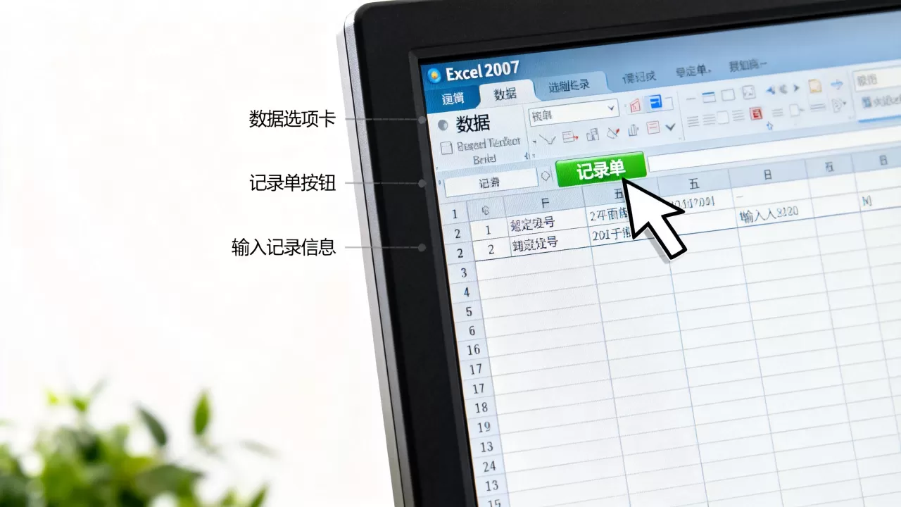Excel2007记录单怎么用?excel2007记录单怎么添加 Excel2007记录单怎么用?excel2007记录单怎么添加