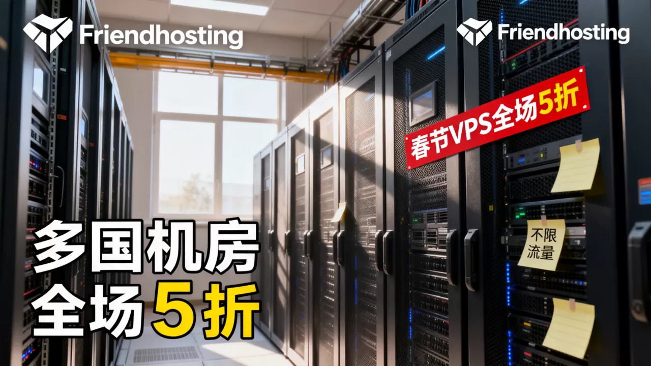 春节VPS全场5折哪里买?Friendhosting多国机房不限流量 春节VPS全场5折哪里买?Friendhosting多国机房不限流量