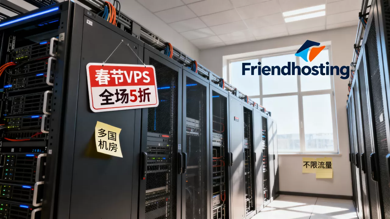 春节VPS全场5折哪里买?Friendhosting多国机房不限流量 春节VPS全场5折哪里买?Friendhosting多国机房不限流量