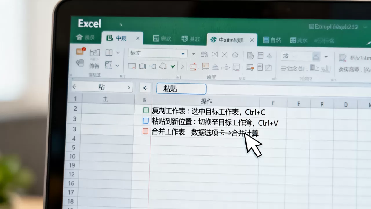 Excel粘贴工作表怎么操作?Excel中如何合并多个工作表 Excel粘贴工作表怎么操作?Excel中如何合并多个工作表