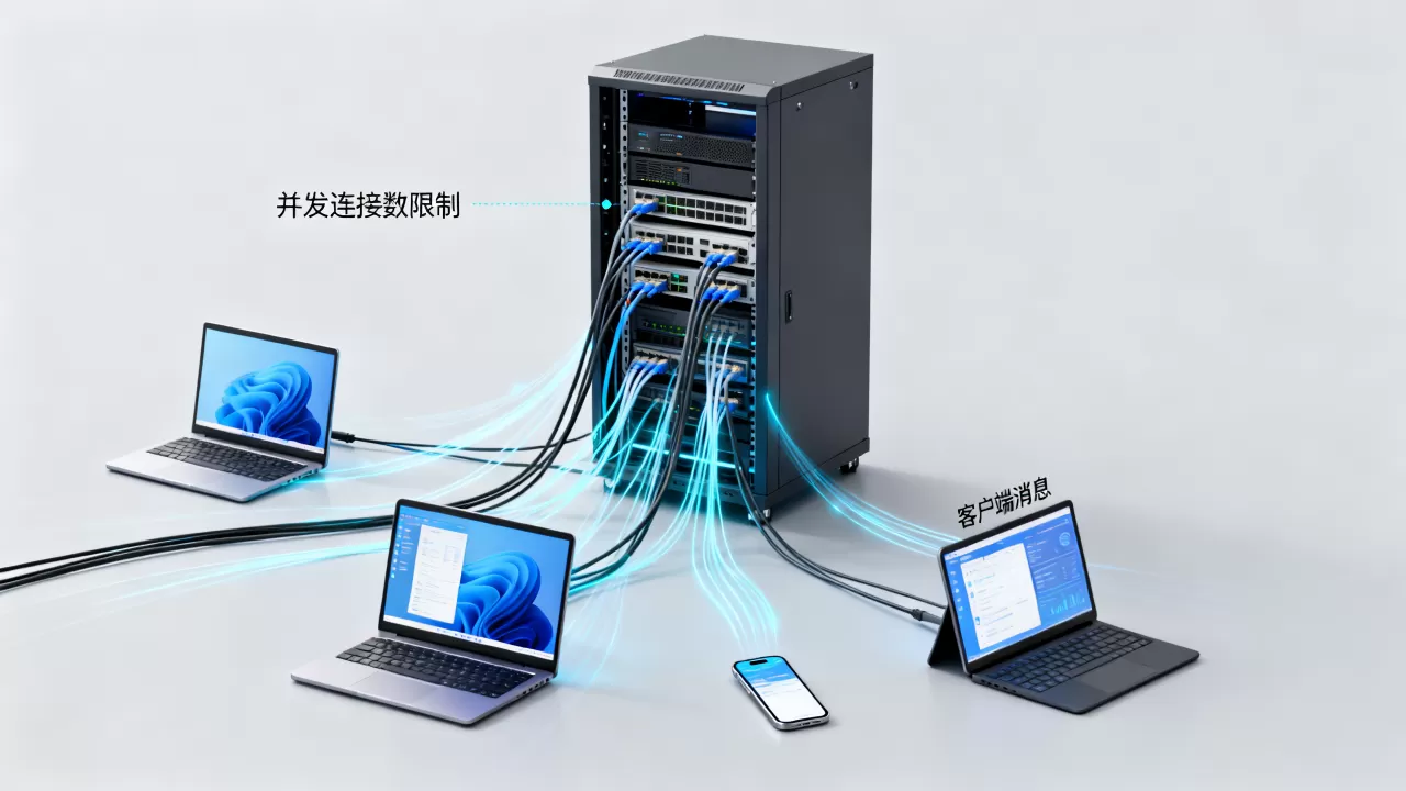 服务器如何处理多个客户端消息?并发连接数限制 服务器如何处理多个客户端消息?并发连接数限制