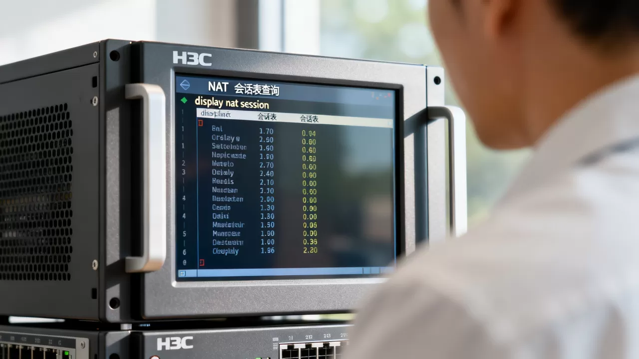 H3C6如何查看NAT转换会话?华为H3C交换机NAT会话表查询命令 H3C6如何查看NAT转换会话?华为H3C交换机NAT会话表查询命令