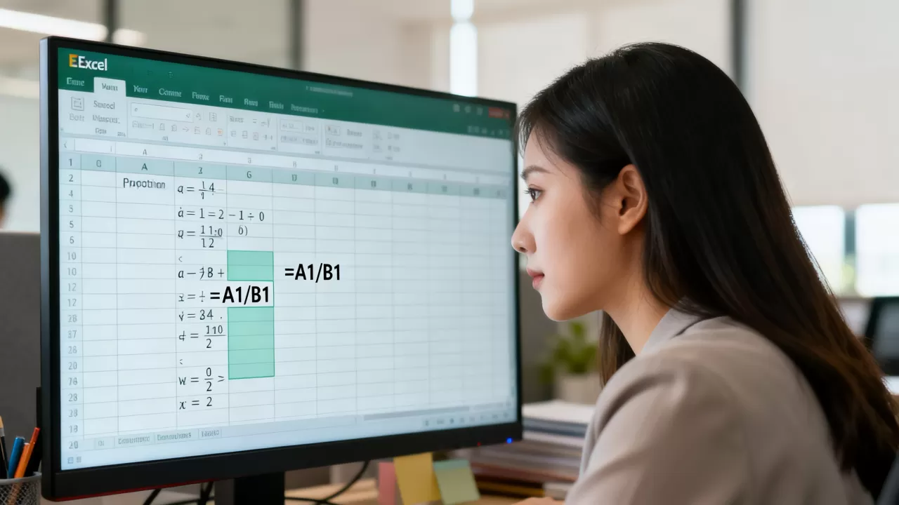 Excel几比几比例怎么算?excel表格设置比例公式 Excel几比几比例怎么算?excel表格设置比例公式