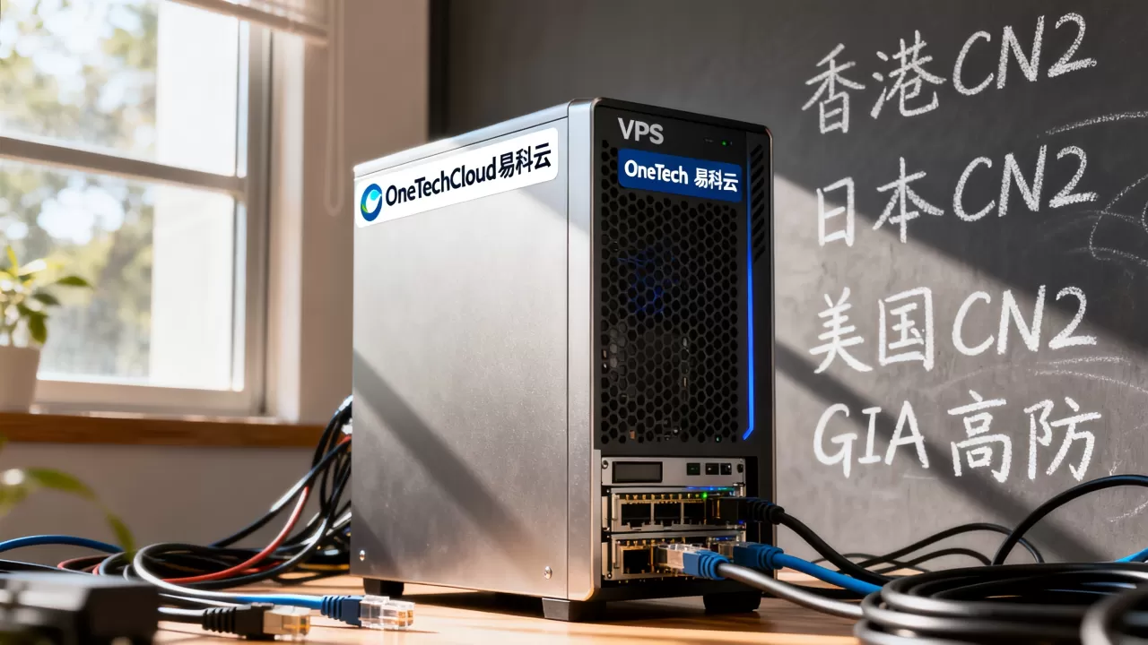 OneTechCloud易科云VPS八折起值得买吗？香港CN2日本CN2美国CN2GIA高防VPS怎么选