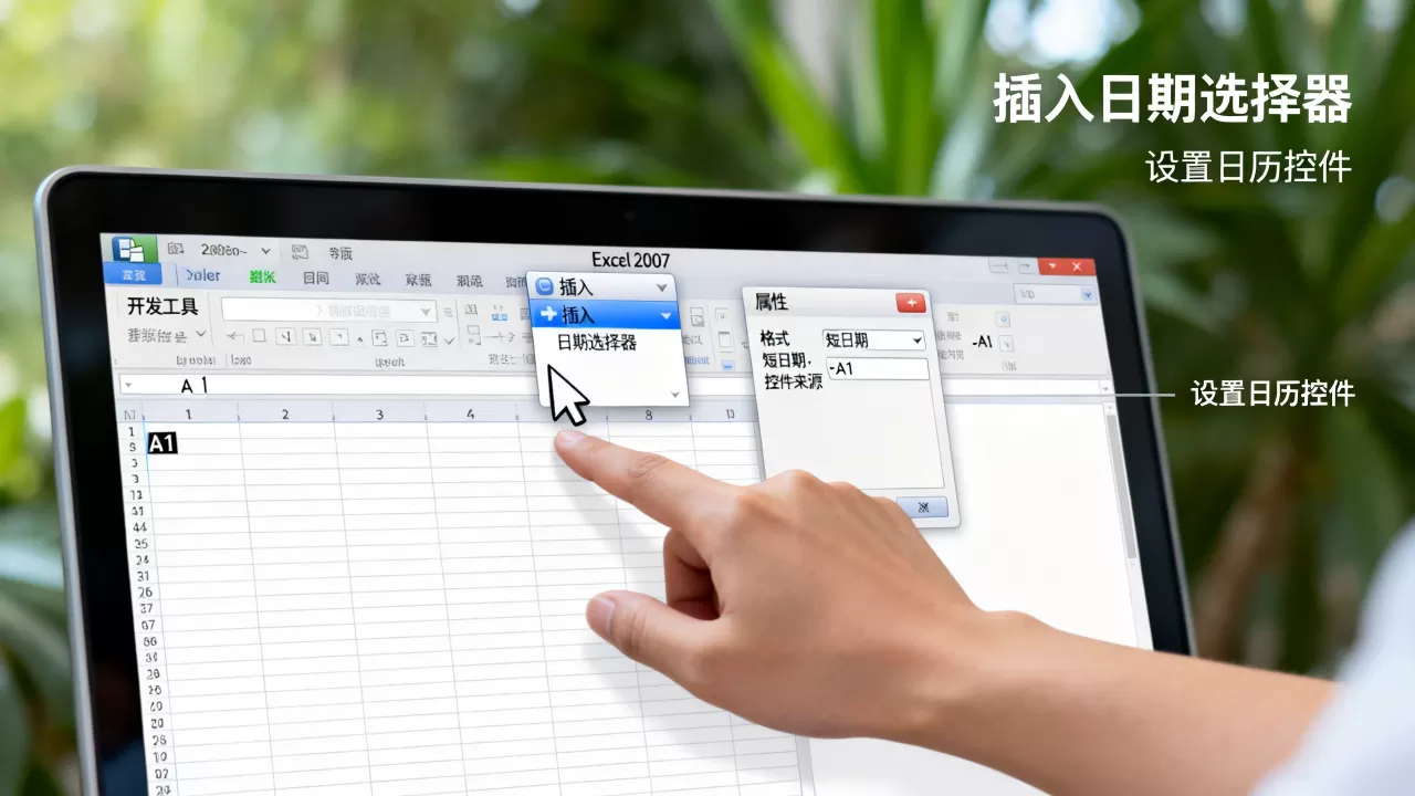 Excel2007如何插入日期选择器？excel2007日历控件怎么设置