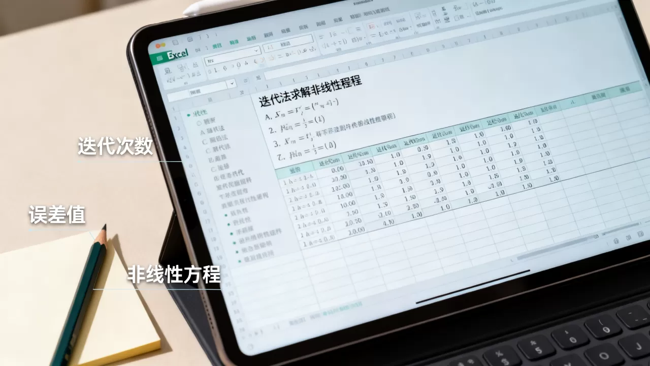 excel迭代法怎么用？excel迭代法求解非线性方程
