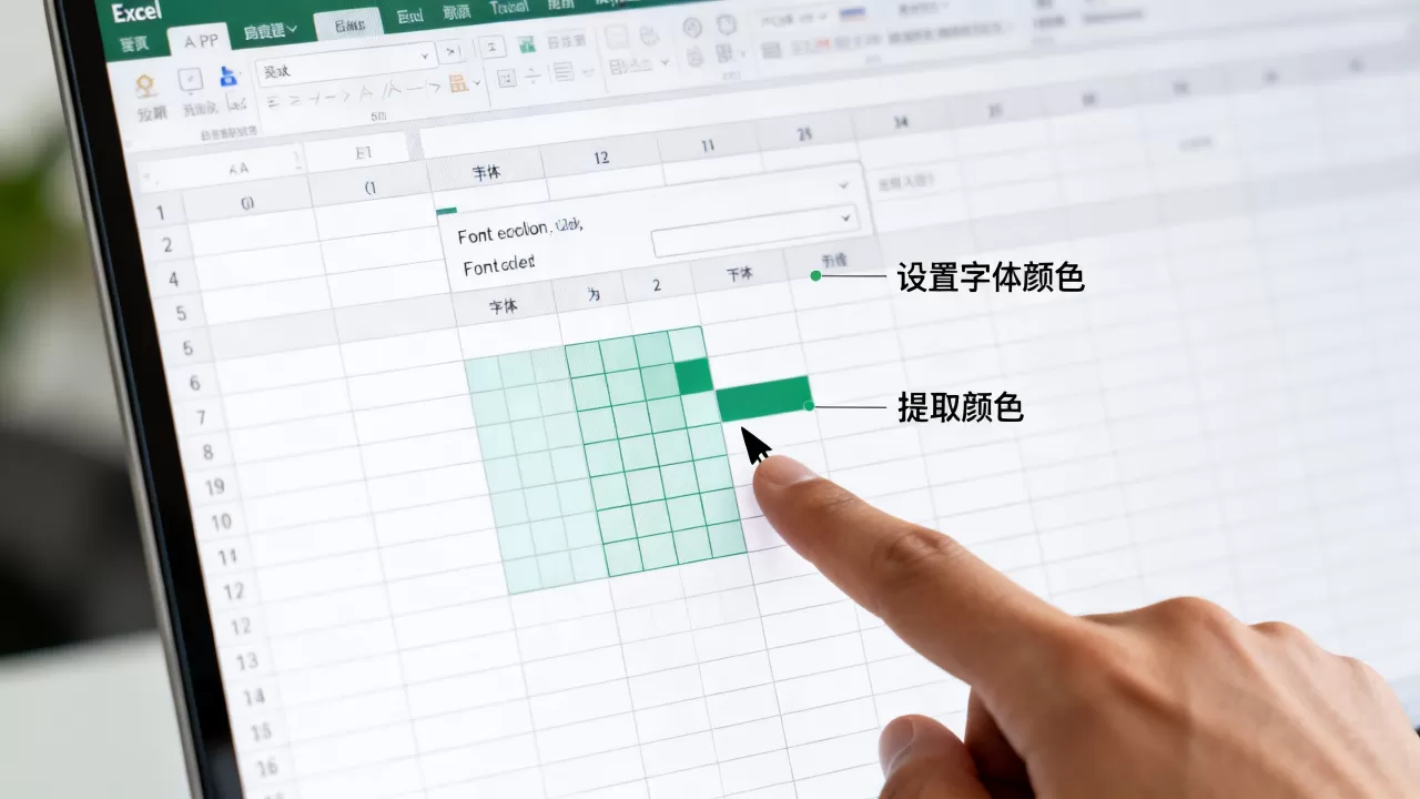 Excel引用颜色怎么设置？如何快速提取单元格字体颜色