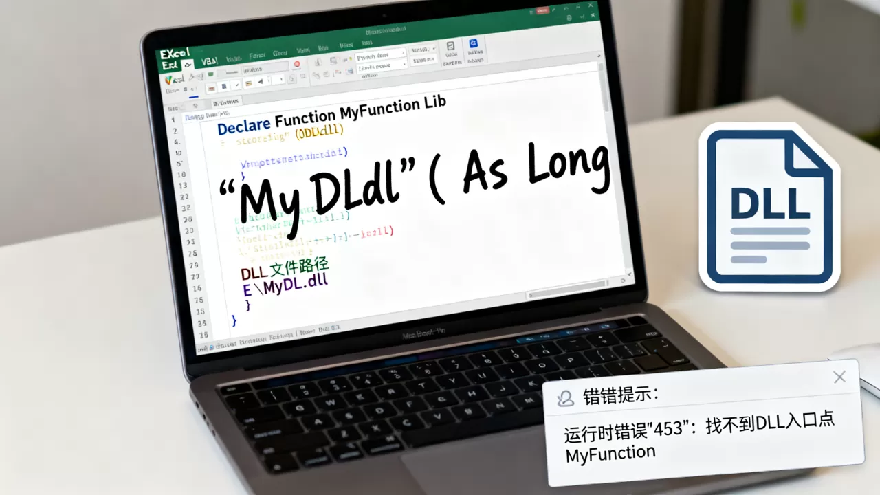 Excel如何引用DLL文件?VBA调用DLL报错怎么解决 Excel如何引用DLL文件?VBA调用DLL报错怎么解决