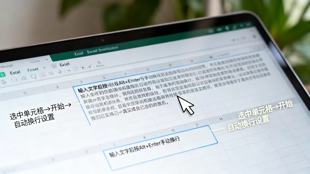 Excel文字如何回车？Excel中怎么实现文字自动换行