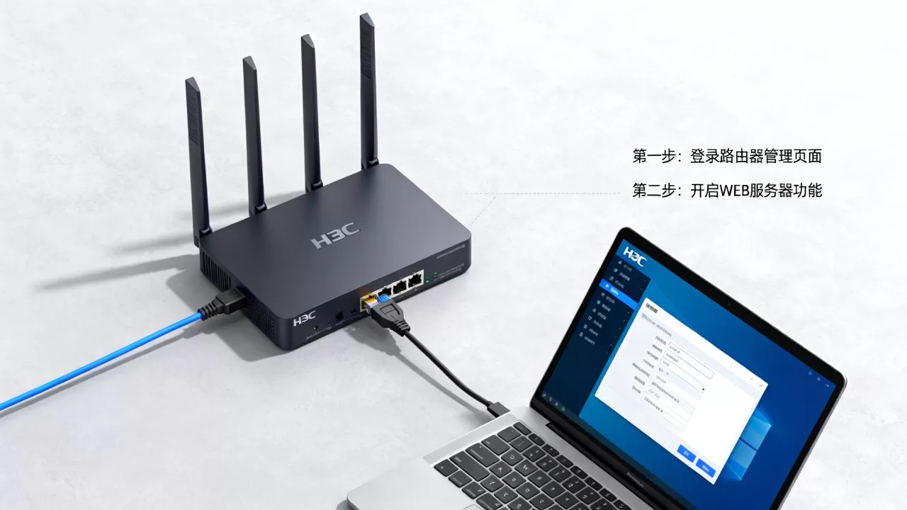 如何设置H3C路由器内部WEB服务器？路由器WEB服务器配置教程