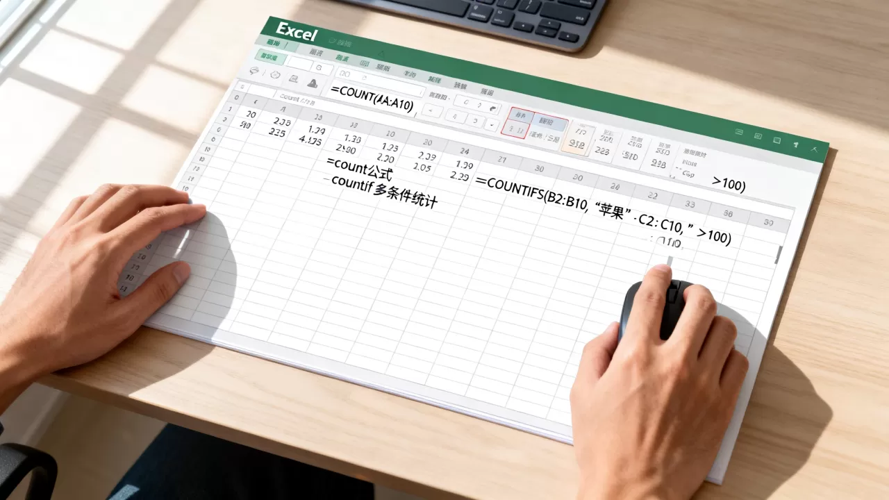 Excel count公式怎么用？excel countif函数多条件统计