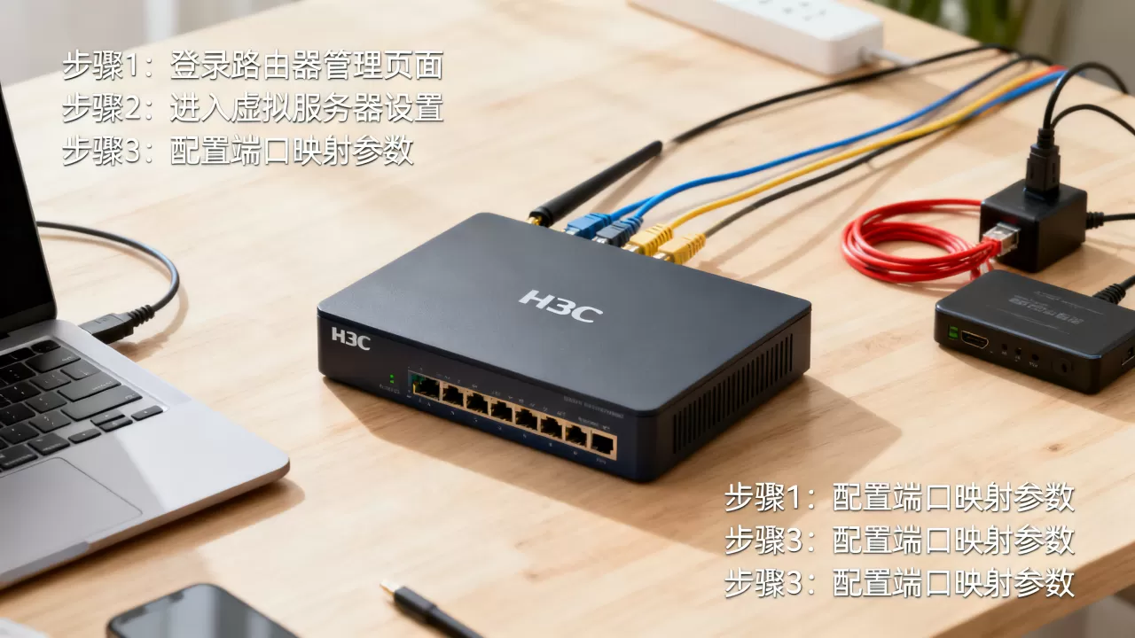 H3C路由器虚拟服务器怎么设置？H3C路由器端口映射详细教程