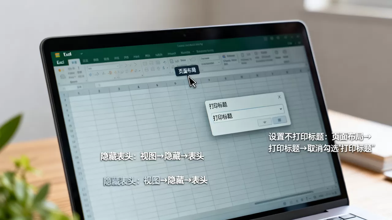 Excel表头怎么隐藏?如何设置表格标题不打印 Excel表头怎么隐藏?如何设置表格标题不打印
