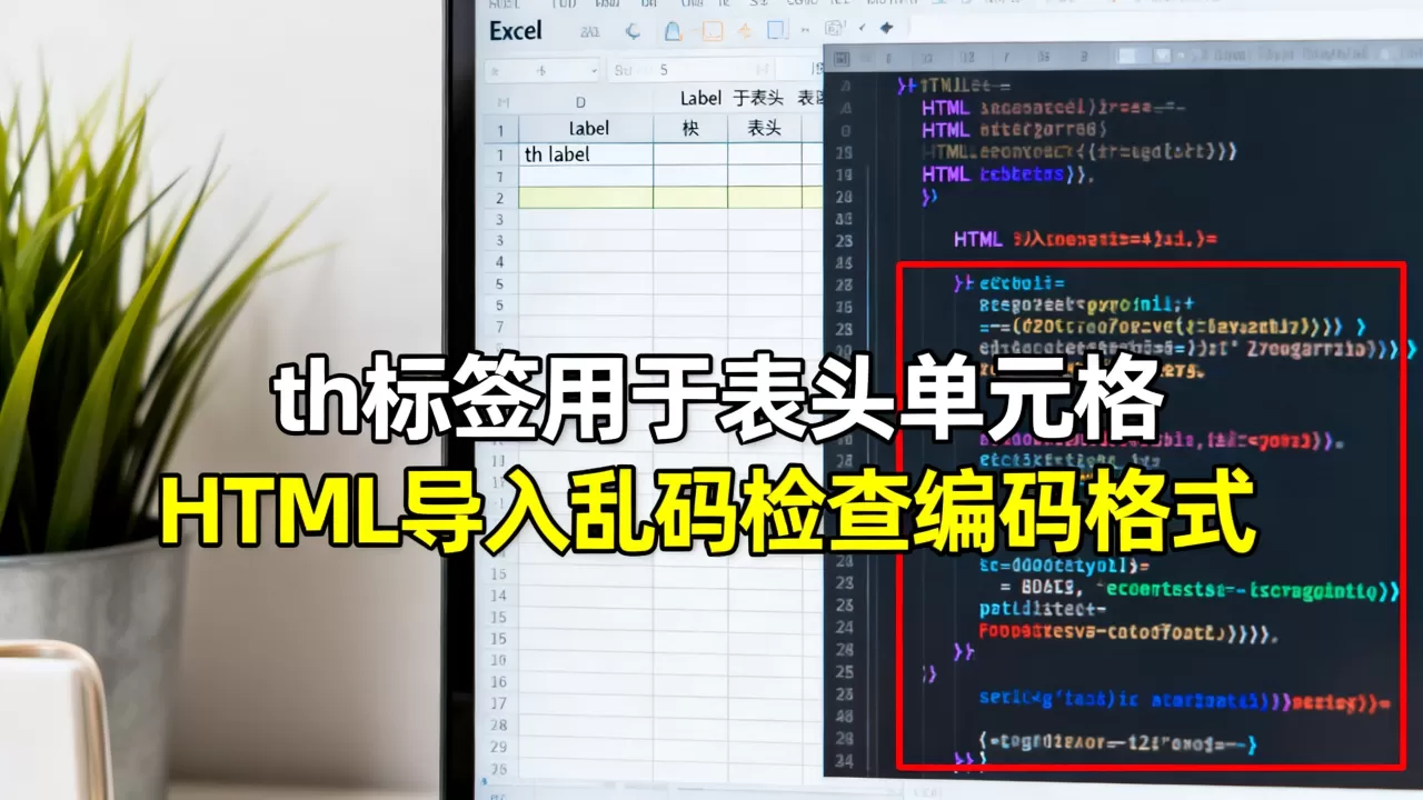 Excel中th标签怎么用？excel表格导入html代码乱码怎么解决