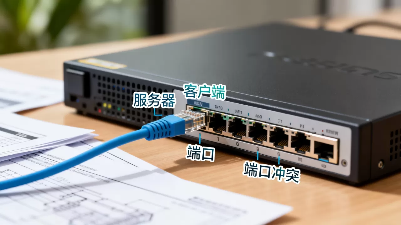 服务器和客户端端口一样能通吗？端口冲突怎么解决