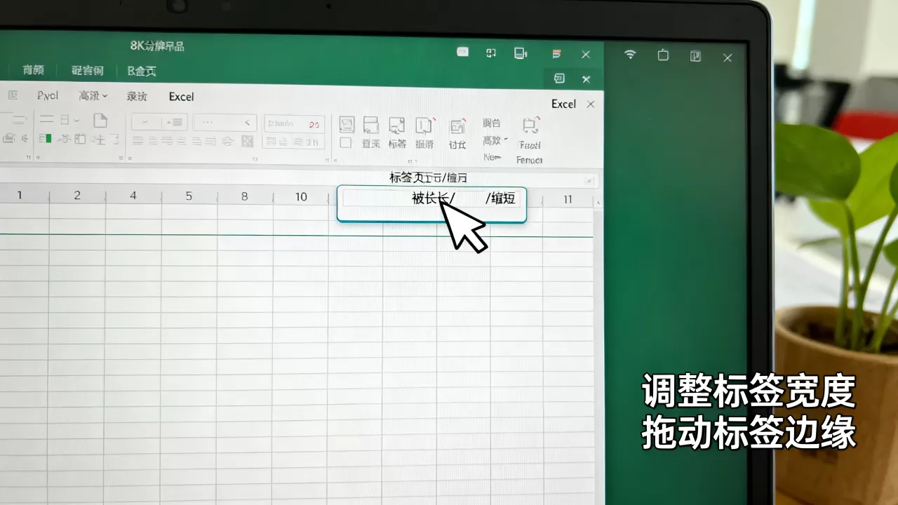 Excel标签大小怎么调？excel表格标签页宽度设置