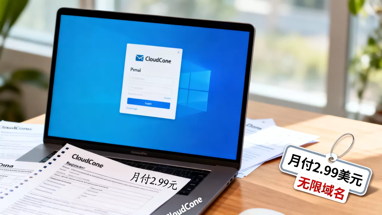 CloudCone域名邮箱好用吗？月付2.99美元无限域名