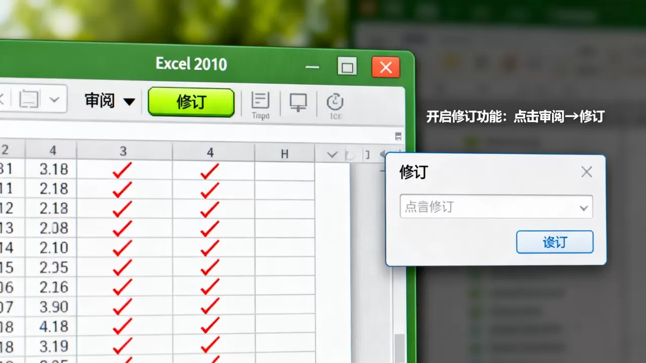 Excel 2010修订功能怎么开启？Excel 2010修订模式使用方法