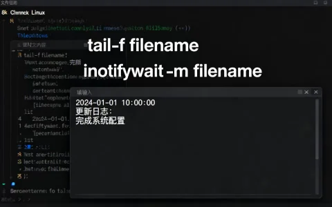 linux监视文件用什么命令？linux实时查看文件修改