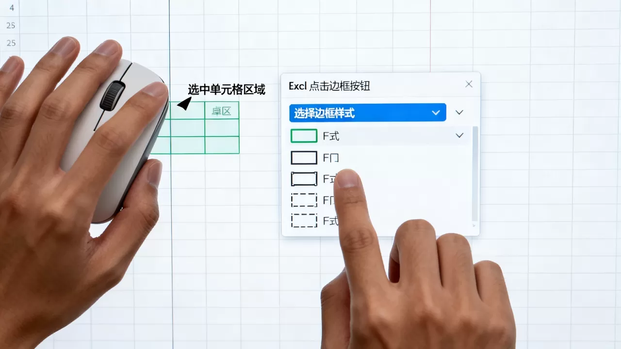 Excel表格边界怎么设置？excel表格边框线设置教程