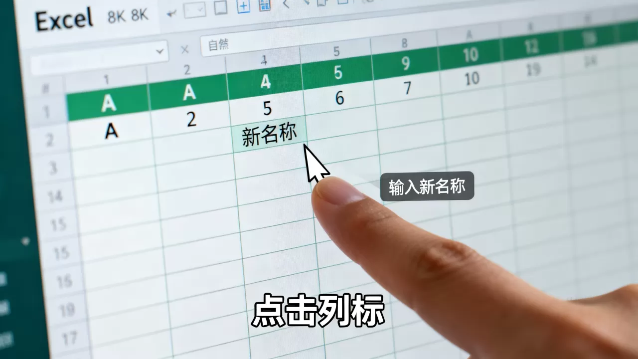 Excel列名怎么改？Excel表格列号字母怎么变
