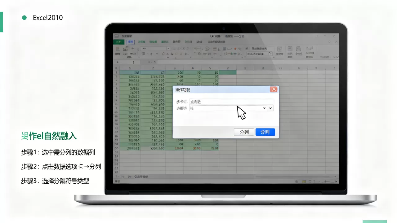 Excel2010分列怎么用？excel分列功能详细教程