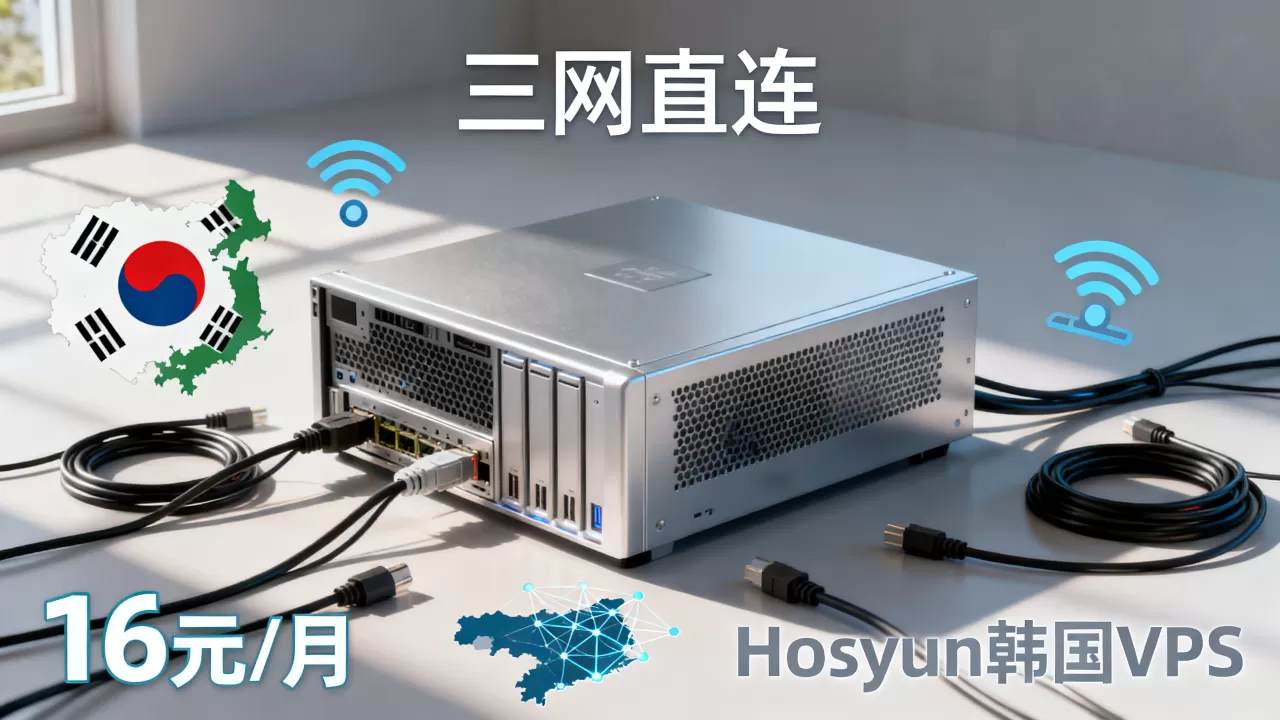 Hostyun韩国VPS低至16元/月值得买吗，韩国vps三网直连推荐