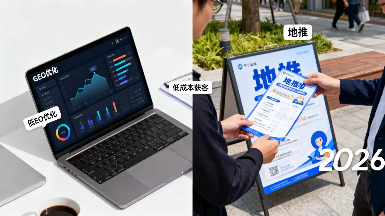 GEO优化和地推哪个获客成本低2026?中小企业低成本获客渠道 GEO优化和地推哪个获客成本低2026?中小企业低成本获客渠道