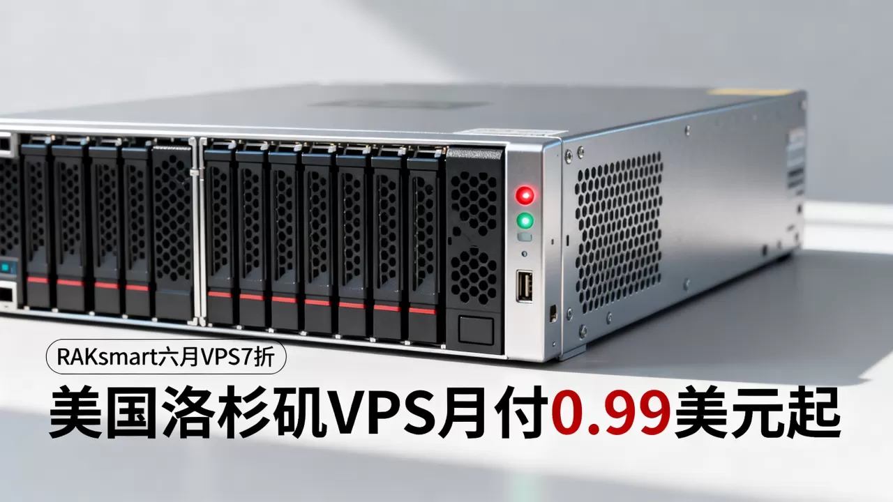 RAKsmart六月VPS7折值得买吗？美国洛杉矶VPS月付0.99美元起